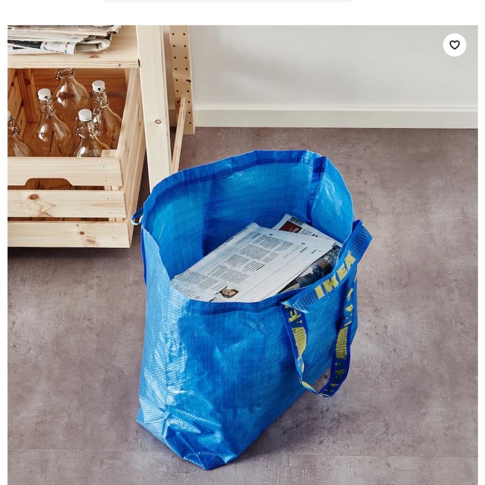 IKEA X2 FRAKTA extra Large BLUE Shopping Tote Bags NEW - Picture 7 of 8